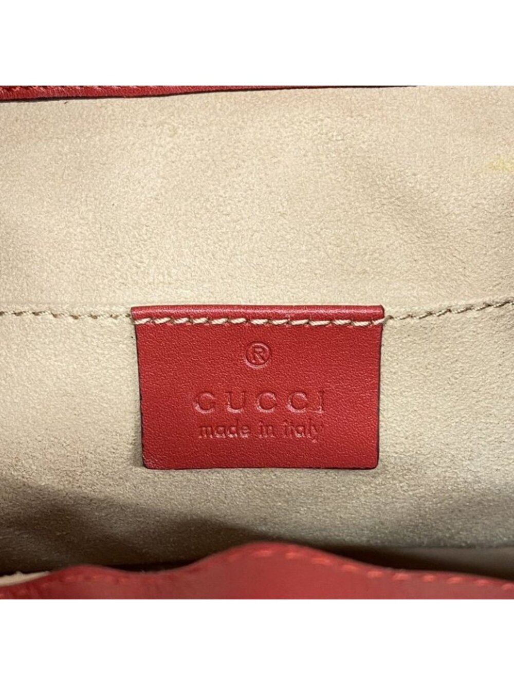 Gucci Backpack GG Marmont Leather Red Gold - Picture 5 of 10